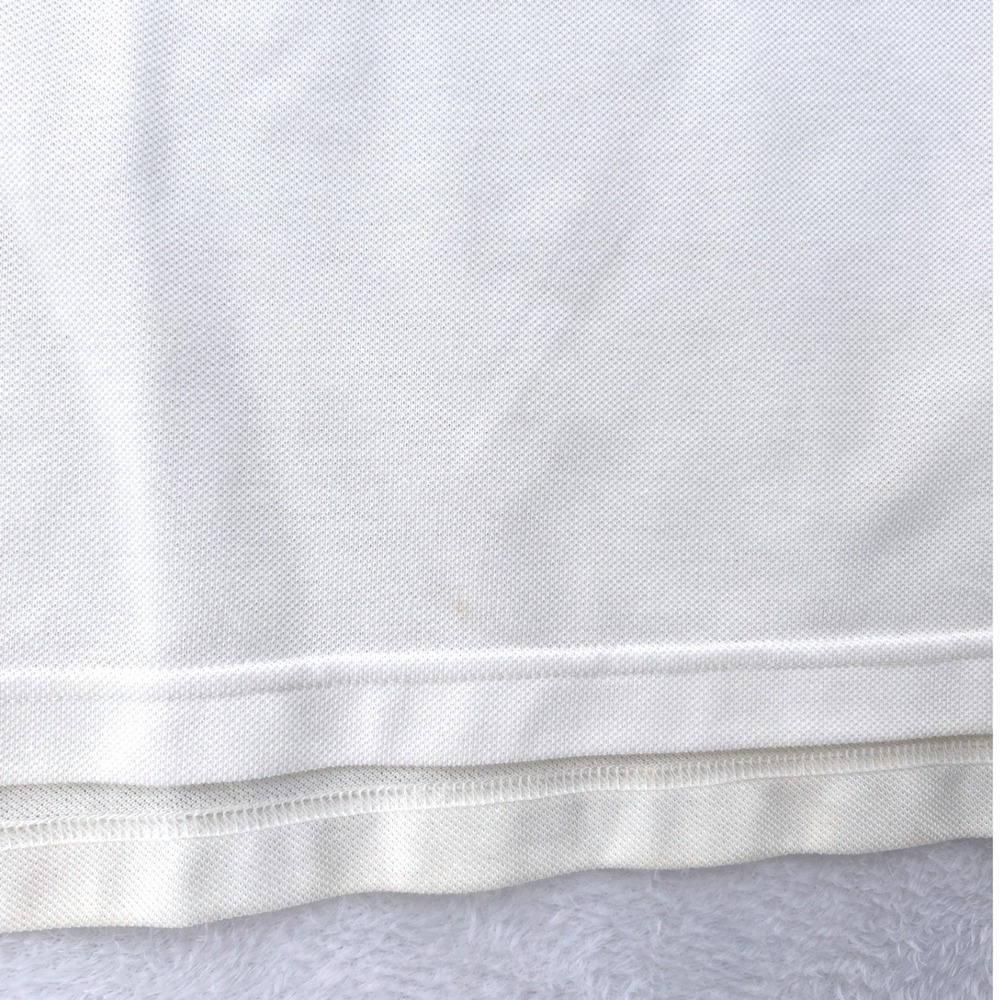 VTG USA Flag Embroidered Mens Polo Shirt M White Red Patriotic 4th of July Y2K - Picture 4 of 8